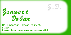 zsanett dobar business card